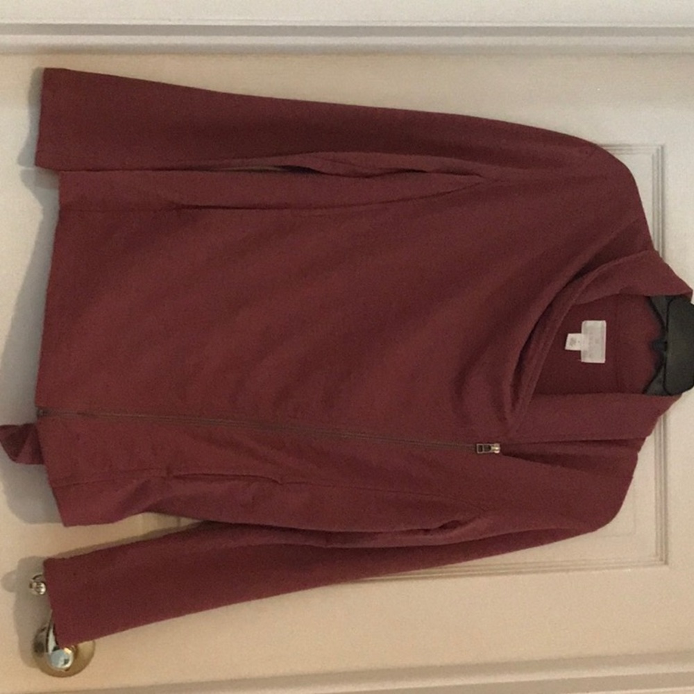 Caslon, asymmetrical zip, cotton/polyester jacket/topper. M.
